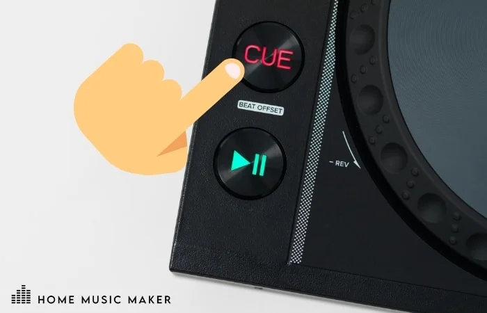 Getting Cued Up - Start the track or by tapping the Cue / Hot-Cue button.