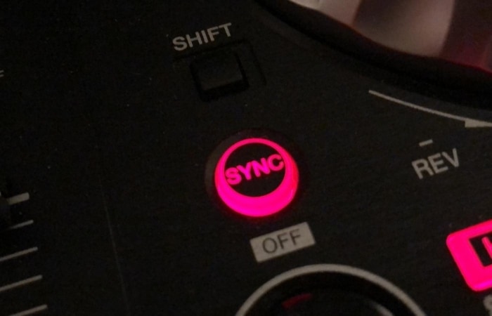 DJ Sync button - try not to become too reliant on them, especially the sync button