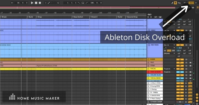 Ableton Disk Overload - Ableton's laggy behavior is because its unique design means there are higher demands on processor resources at all times - not just while playing back clips like with other programs.