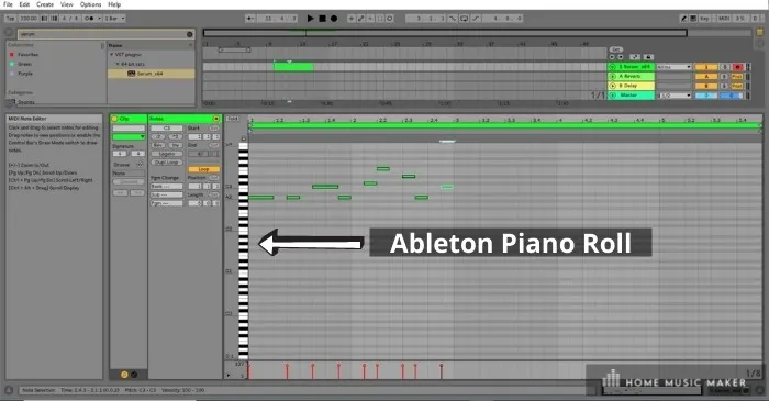 Ableton Piano Roll
