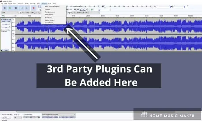 Audacity 3rd Party Plugins Can 
Be Added Here