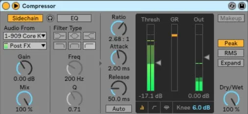 Ableton Live sidechain Compressor - On the other hand, sidechaining is when you lower the audio signal volume when another audio signal is happening.