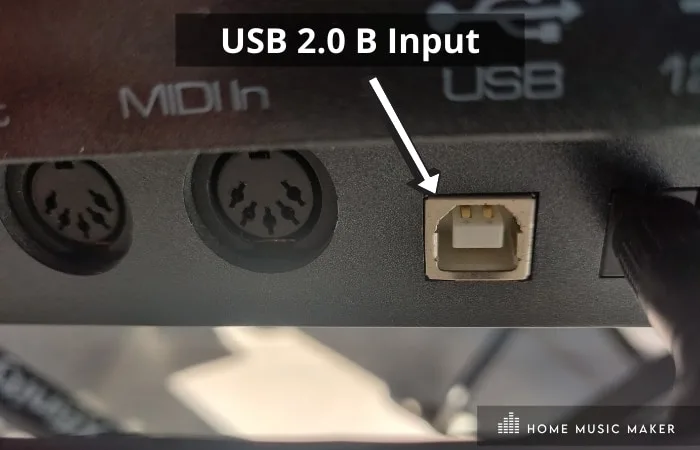USB 2.0 B Input - Most of the new MIDI controllers can connect directly to your PC via USB without the need for additional units.