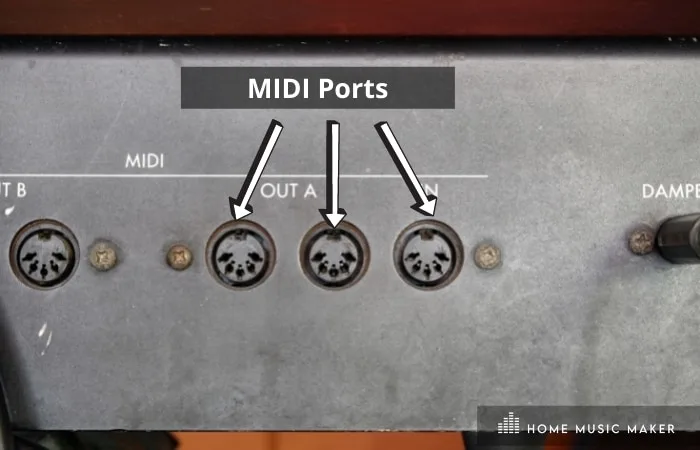 connect the MIDI port from your keyboard to the MIDI input on your audio interface and then use another midi cable to seal the loop by connecting the output from your interface to the controller's input.