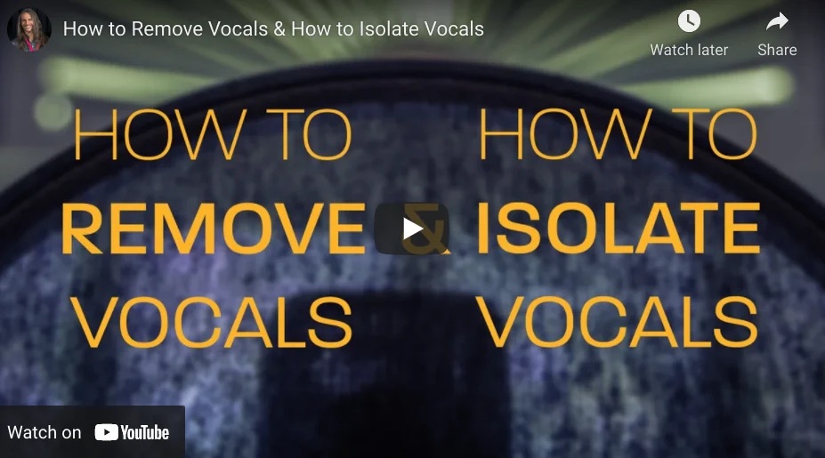 How to isolate vocals