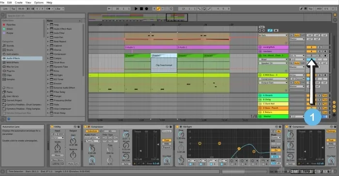 Mute track in Ableton