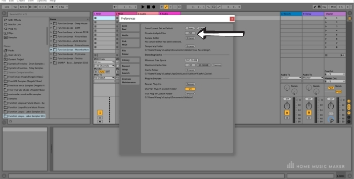 Step 3 Turn ‘Create Analysis Files off