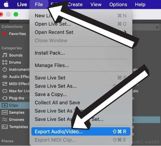 Exporting Audio in Ableton
