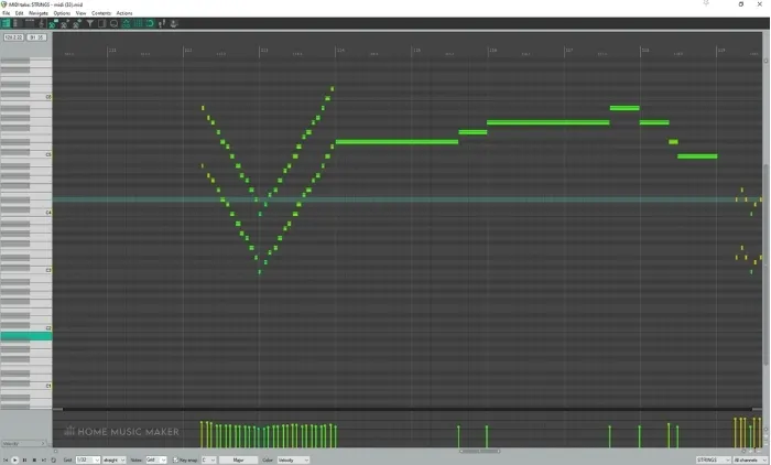 Reaper MIDI Editor