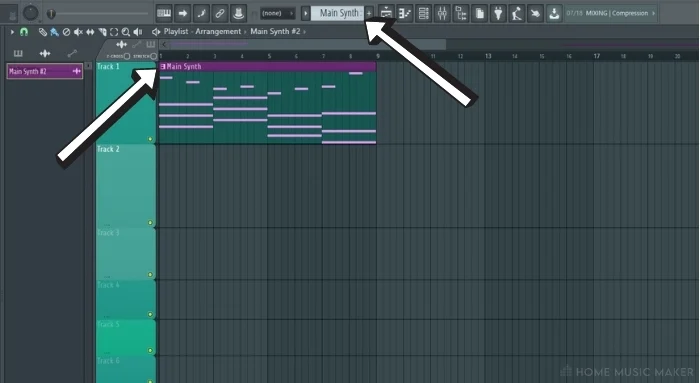 Saving Patterns In FL Studio Selecting The pattern
