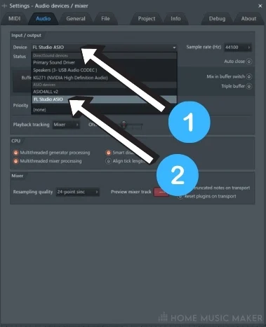 Select Device in FL Studio 1