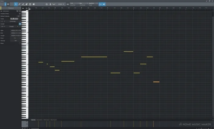Studio One MIDI Editor