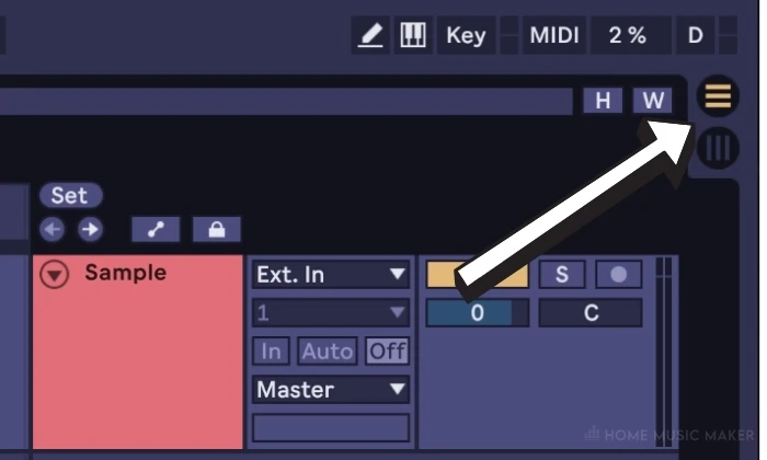 Switch between Ableton's Arrangement and session View