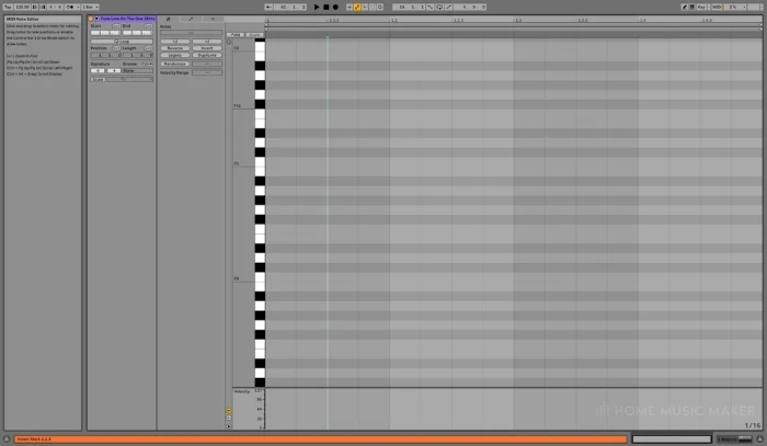 Abletons MIDI editor