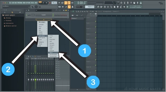 Add Instruments to Project in FL Studio 1