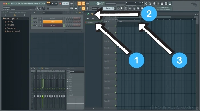 Add Pattern to Project in FL Studio 