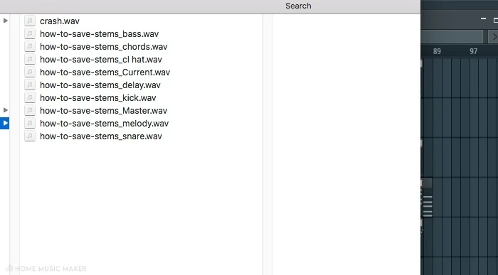 FL Studio exporting an entire project folder