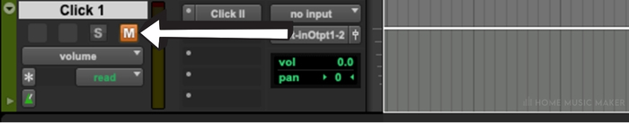 How do you turn off click tracks in Pro Tools