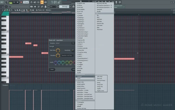 Quantizer Templates In FL Studio