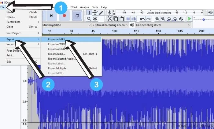 Audacity Export MP3