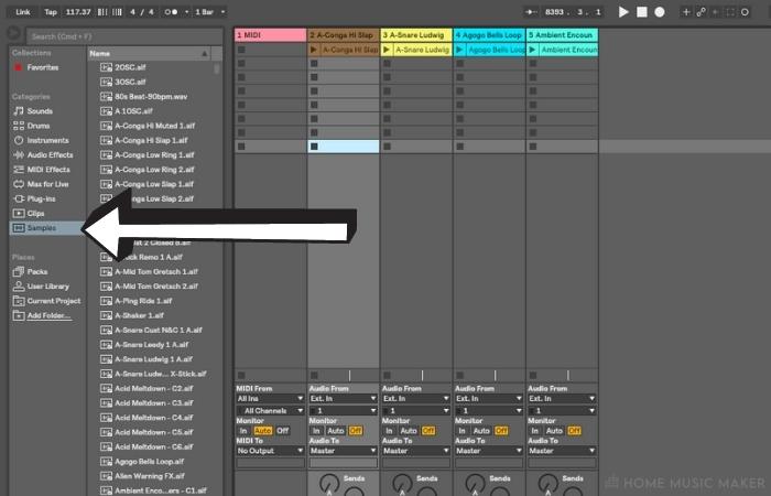 browse Samples in Ableton Live