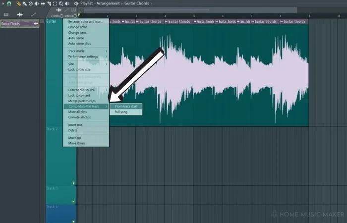 Track Cosolidation in FL Studio