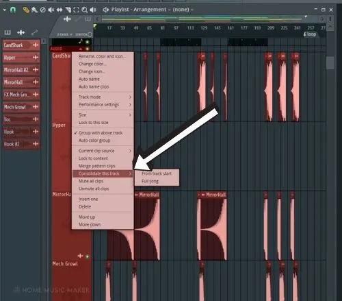 Consolidate the Audio Clips In FL Studio