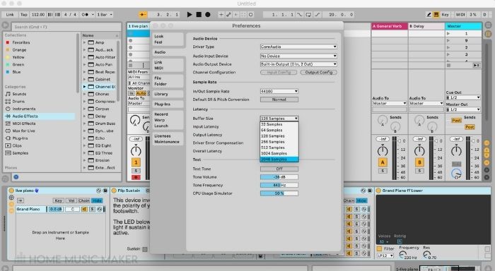 Adjust Ableton Sample Rate To Prevent Freezes