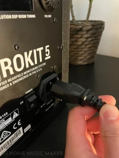 Connecting The Power Cable KRK Rokit 5 Setup