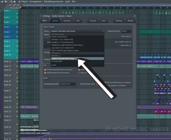 FL Studio Audio Input And Output Settings