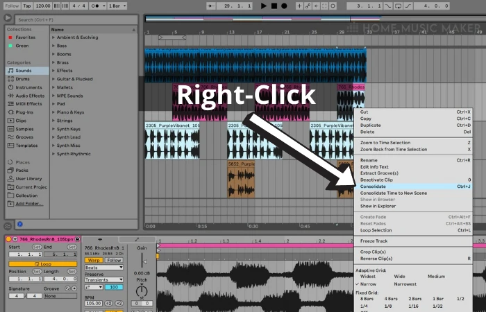 How To Normalize Audio In Ableton Consolidate Track