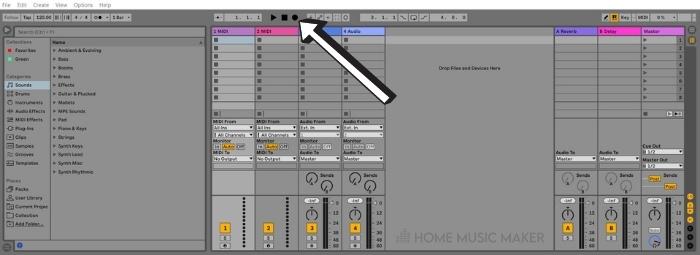 Start Recording In Session View Ableton Session View Vs Arrangement View