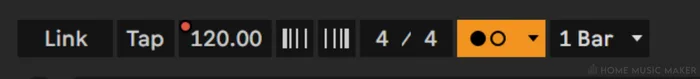Ableton Lives Metronome Enabled