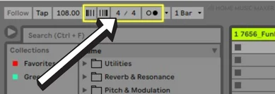 Ableton Set The Time Signature