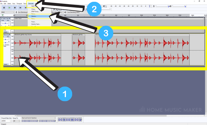 How To Add Silence In Audacity Select the audio track and choose Silence