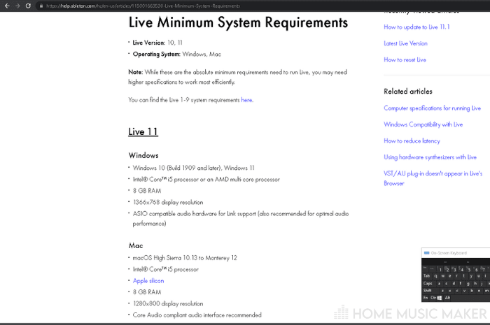 Ableton Live System Requirements 
