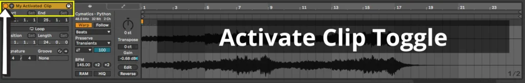 Activate Toggle In Ableton
