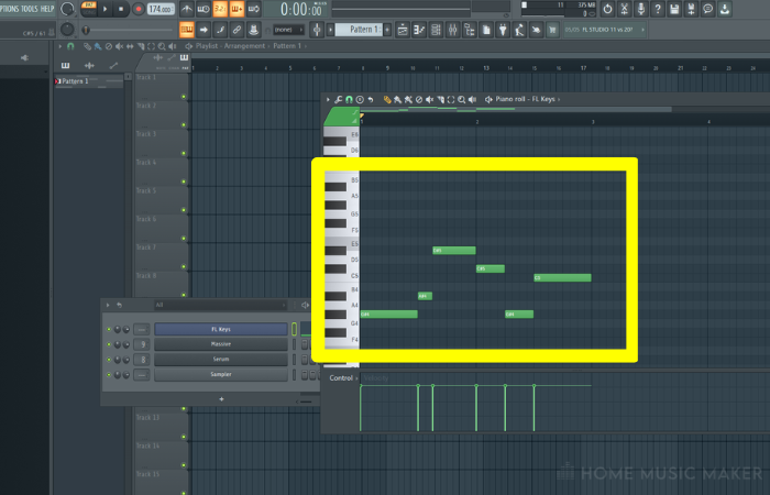 FL Studio Place Notes Manually in piano roll