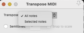 Transpose MIDI Notes