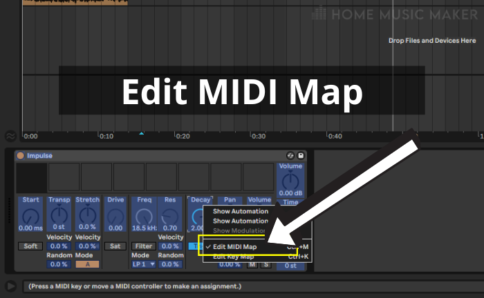 Edit MIDI Map In Ableton