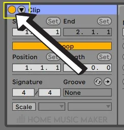 MIDI Clip Activated in Ableton