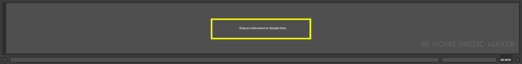 Screenshot of empty MIDI Track In Ableton 