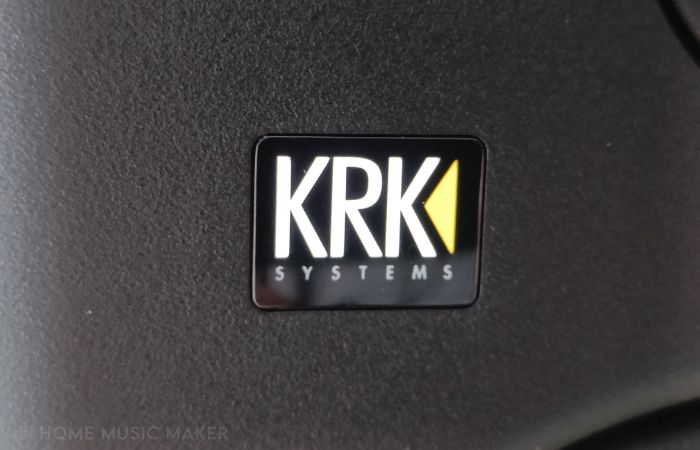 Close Up Of KRK LED Logo On KRK Rokit Monitors