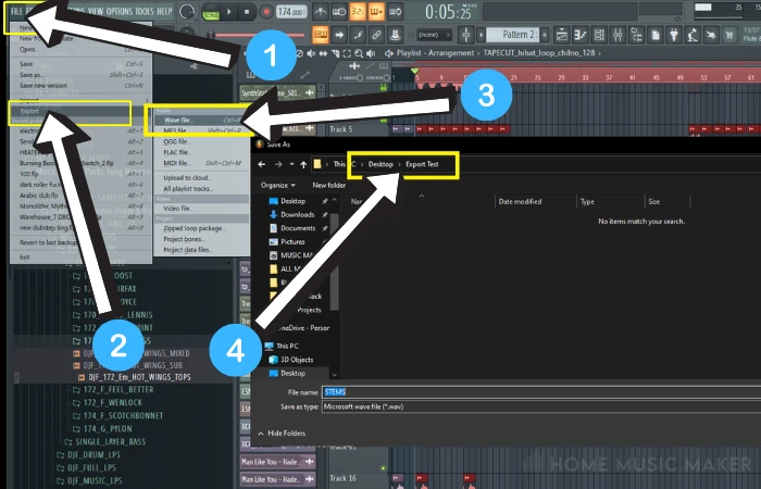 Export To Location In FL Studio