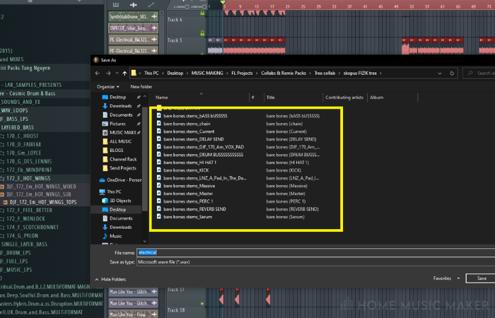FL Studio Split Mixer Tracks Finished Files