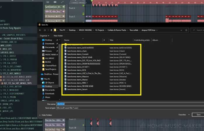 FL Studio Split Mixer Tracks Finished Files