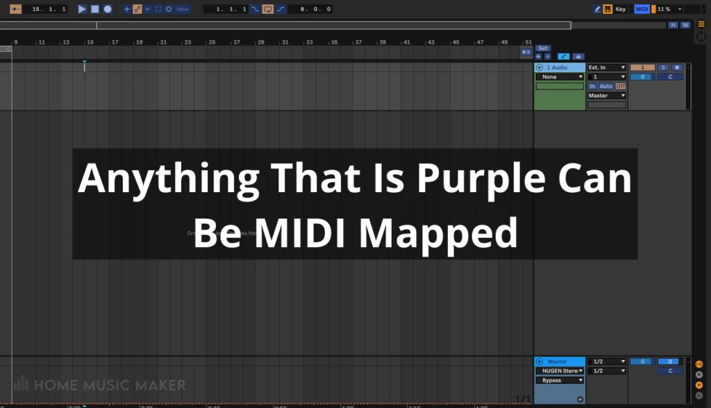 Ableton MIDI Map Mode MIDI turns purple