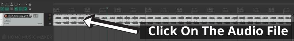 Click On The Audio File in REAPER to Select it
