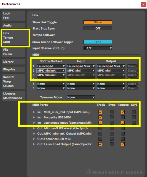 Connect MIDI Keyboard To Focusrite Scarlett 2i2 Ableton Settings