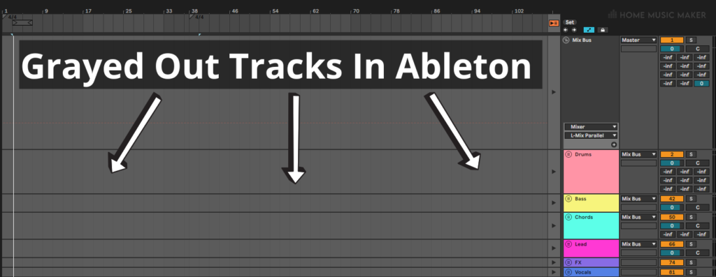 Grayed Out Tracks In Ableton